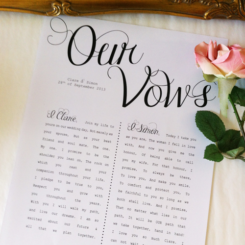 Vows-Wedding-Vows-Printed