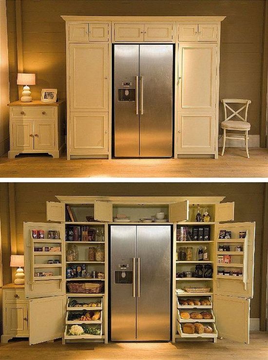 diy-home-decor-fridge-surrounded-by-pantry