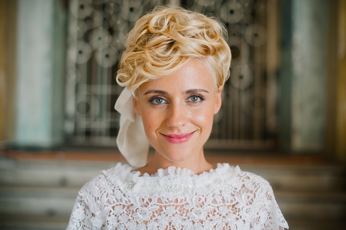 Short Curly Wedding Hairstyles