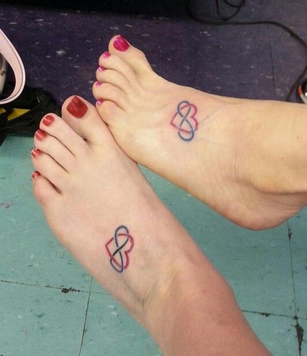 Small Friendship Heart Infinity Tattoos