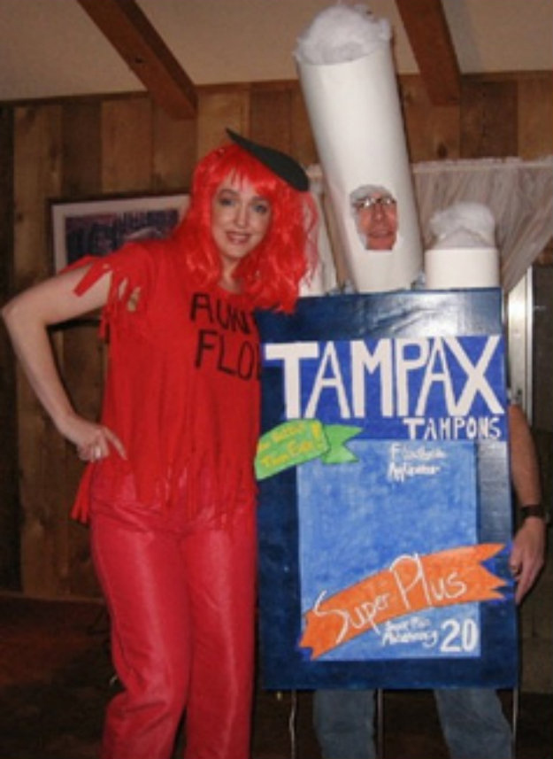 Aunt Flo & Tampons costume idea