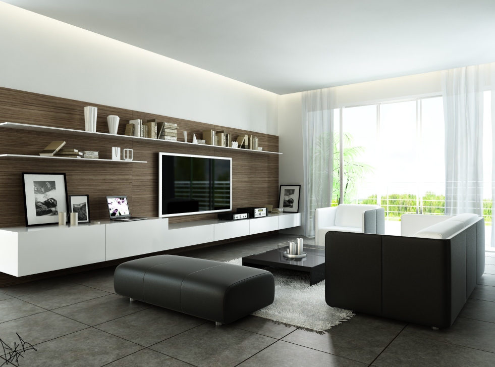 Contemporary Living Room With Modern Touch Interior