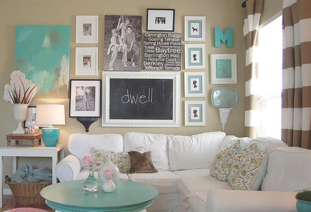 Home Decor With Cool Color Combination And Wall Frames