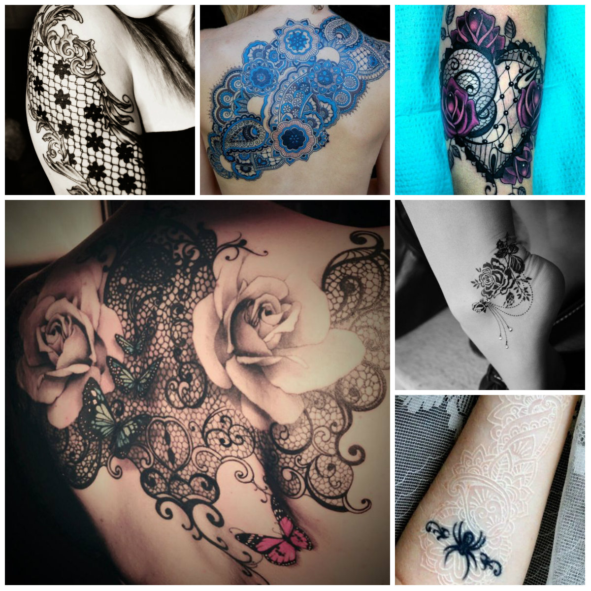 Lace And Pearl Tattoo Ideas