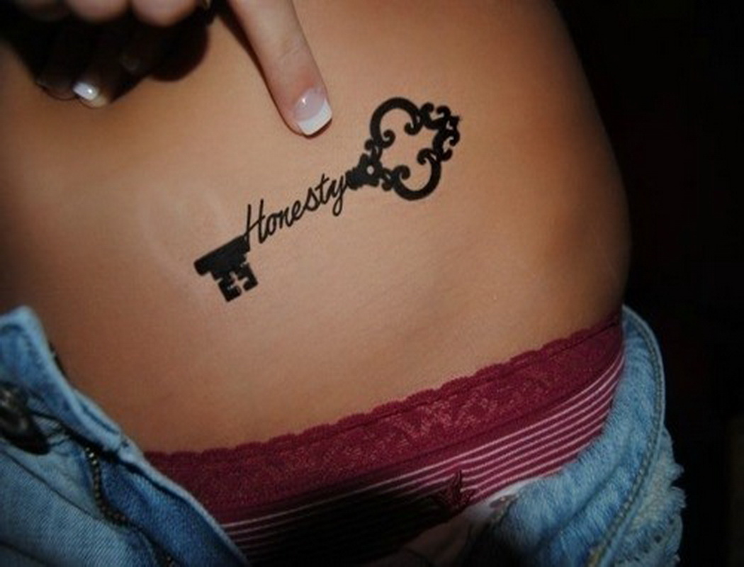 Lovely Key Tattoo For Women