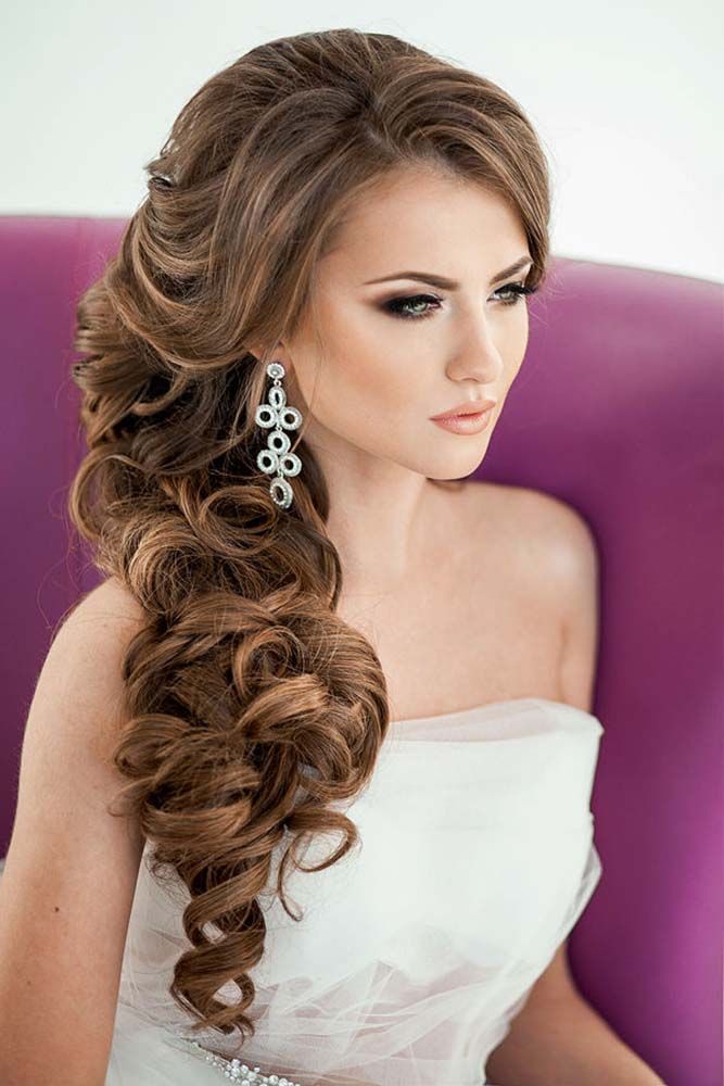 Side Wedding Hairstyle For Long Hair