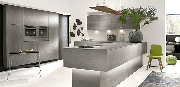 Grey And White Modern Kitchen Design