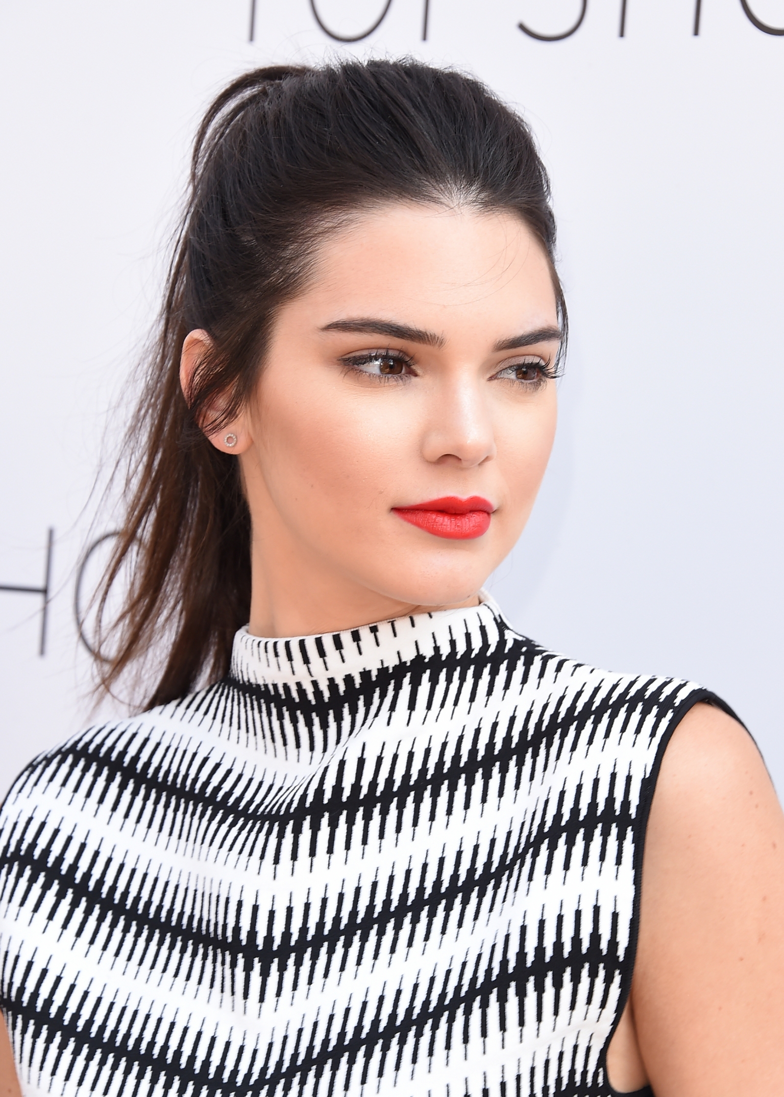 Kendall Jenner With Red Lips