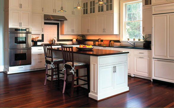 Modern Kitchen Design With Wooden Flooring