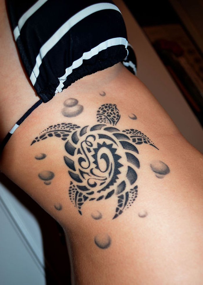 Rib Tribal Tattoos For Women