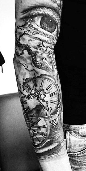 Roman Numeral Clock Tattoo
