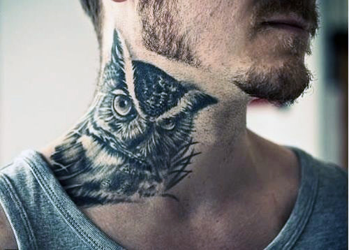 owl-neck-tattoos