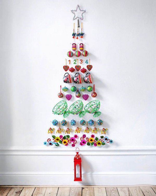 diy-christmas-tree-wall-decorations